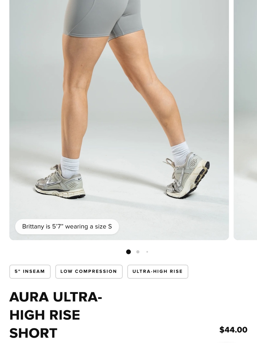 Alphalete Light Gray High-Waist Bike Shorts